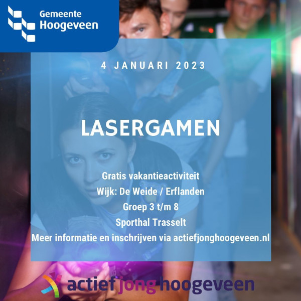 Vakantie activiteit lasergamen sporthal Trasselt